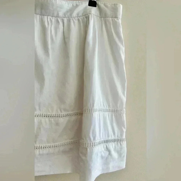GAP White Flowy Airy Lattice Cutout A-Line Skirt, Minimalist Spring Skirt,Size 6 - Picture 12 of 16